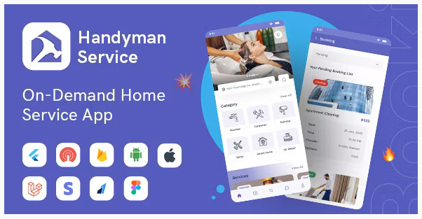 free download Handyman Service - Flutter On-Demand Home Services App with Complete Solution nulled