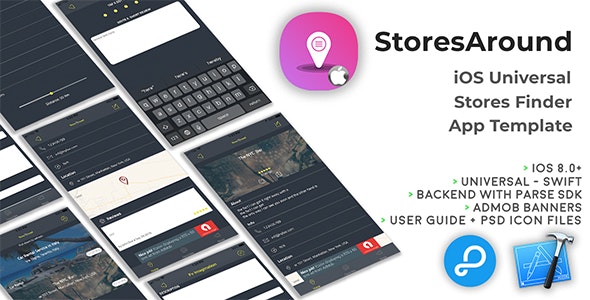 free download StoresAround iOS Universal Store Finder App Template nulled