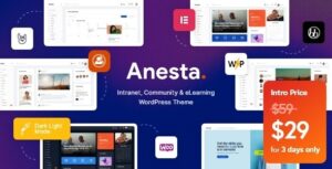 Anesta Nulled Intranet, Extranet, Community and BuddyPress WordPress Theme Free Download