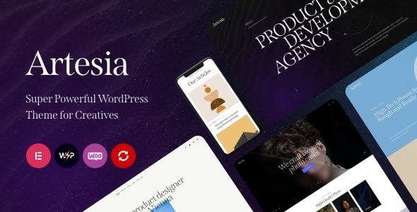 Artesia Nulled WordPress Theme for Creatives Free Download