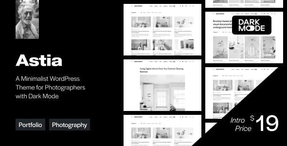 Astia Minimal Portfolio WordPress Theme for Photographers Nulled