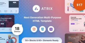 Atrix Creative Multipurpose WordPress Theme Nulled