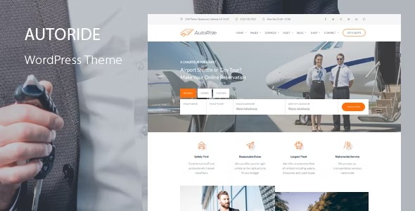 AutoRide Nulled Chauffeur Booking WordPress Theme Free Download