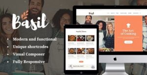 Basil Nulled Cooking Classes and Workshops WordPress Theme Free Download