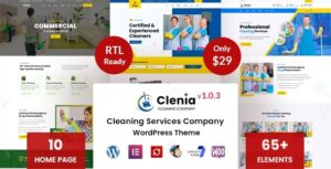 Clenia Free Download Cleaning Services WordPress Theme Nulled