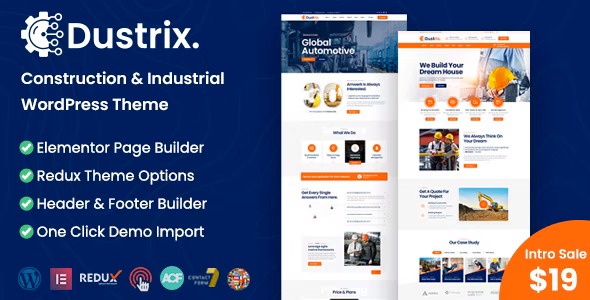 Dustrix Nulled Construction and Industry WordPress Theme Free Download