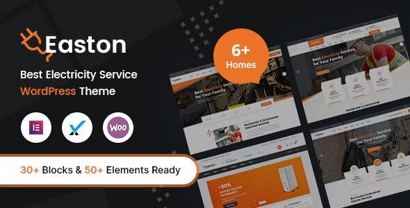 Easton Nulled Electricity Services WordPress Theme Free Download