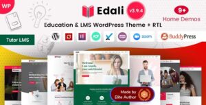 Edali Free Download Education LMS & Online Courses WordPress Theme Nulled