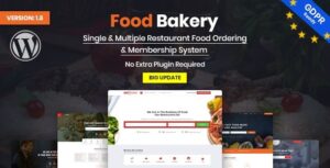FoodBakery Food Delivery Restaurant Directory WordPress Theme Nulled