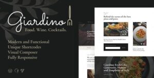Giardino Nulled An Italian Restaurant & Cafe WordPress Theme Free Download