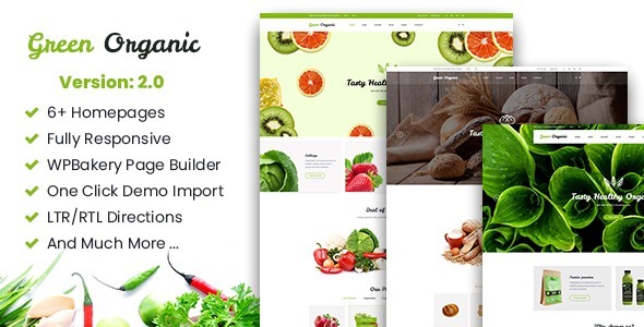 GreenOrganic Nulled Organic & Bakery WordPress Theme Free Download