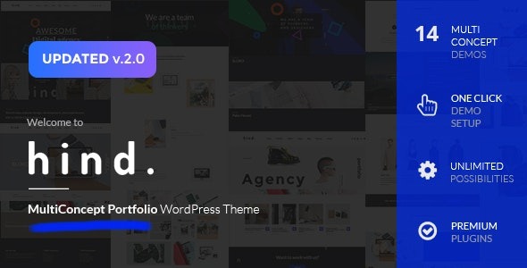 Hind Nulled Multi-Concept Portfolio & Photography WordPress Theme Free Download