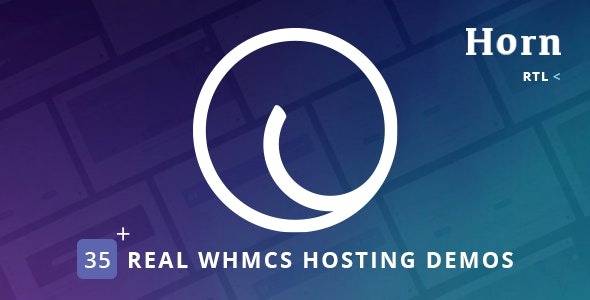 Horn Nulled WHMCS Dashboard Hosting Theme Free Download