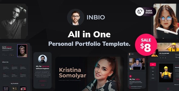 InBio One Page Personal Portfolio Template Nulled