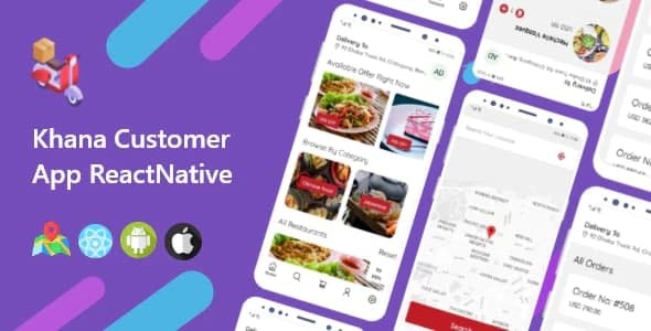 Khana Nulled Multi Restaurants And Food Delivery Customer App Free Download