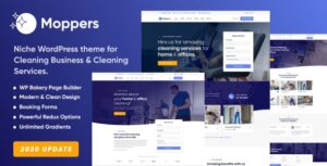 Moppers Nulled Cleaning Company and Services WordPress Theme Free Download