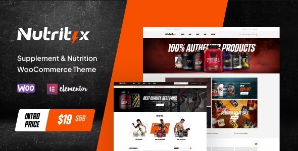 Nutritix Supplement & Nutrition WooCommerce Theme Nulled