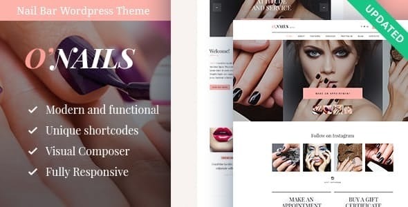 O’Nails Nulled Nail Bar & Beauty Salon Wellness WordPress Theme Free Download