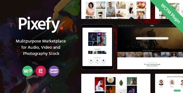 Pixefy Free Download Stock Photography Marketplace Theme NULLED