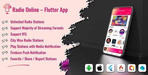 Radio Online – Flutter Full App Nulled v.1.0.5 Free Download - JooStrap