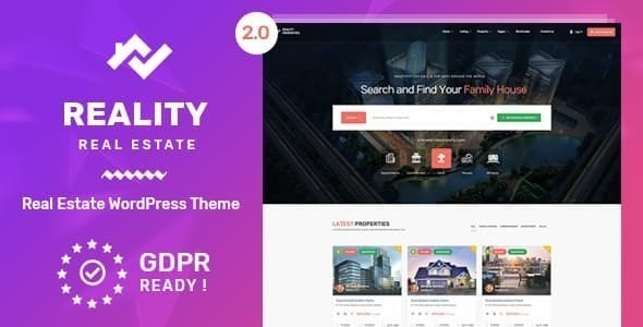 Reality Free Download Real Estate WordPress Theme Nulled