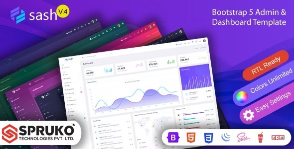 Sash Nulled Bootstrap 5 Admin & Dashboard Template Free Download