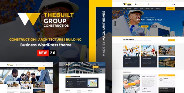 TheBuilt Free Download Construction and Architecture WordPress theme Nulled