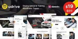 Udrive Driving School WordPress Theme Nulled