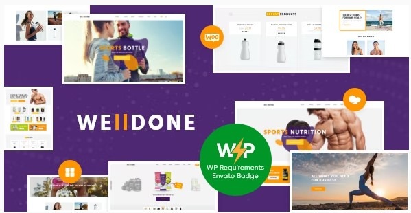 Welldone Free Download Sports & Fitness Nutrition and Supplements Store WordPress Theme Nulled