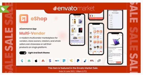 eShop Nulled Multi Vendor eCommerce App & eCommerce Vendor Marketplace Flutter App Free Download