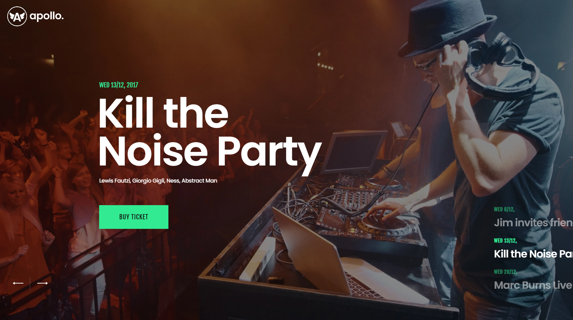 free download Apollo Night Club, DJ Concert & Music Event WordPress Theme nulled