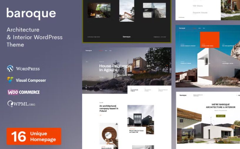 free download Baroque - Architecture & Interior WordPress Theme nulled