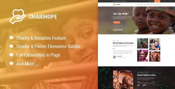 free download Charihope - Charity and Donation WordPress Theme nulled