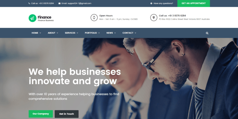 free download Finance - Consulting, Accounting WordPress Theme nulled