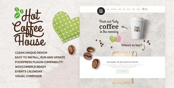 free download Hot Coffee WordPress Theme nulled