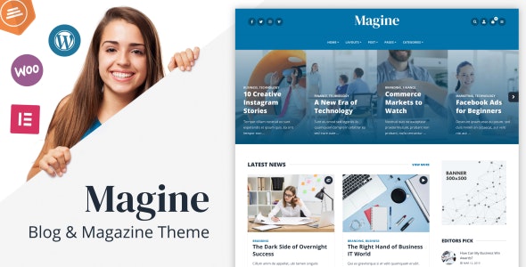 free download Magine - Business Blog WordPress Theme nulled