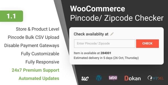 free download WooCommerce Pincode Zipcode Checker nulled