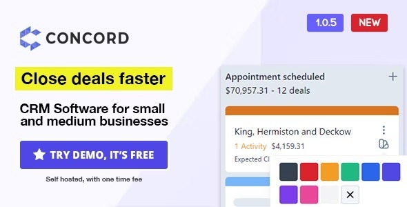 Concord Deals Management CRM Nulled
