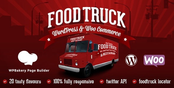 Food Truck & Restaurant 20 Styles Nulled WP Theme Free Download