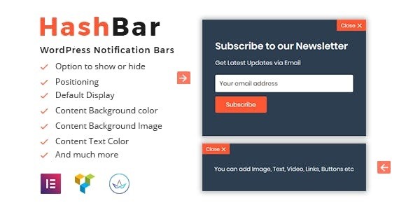 HashBar Pro WordPress Notification Bar Nulled