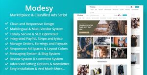 Modesy Marketplace & Classified Ads Script Nulled