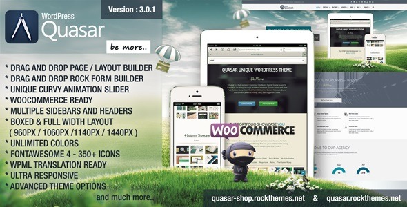 Quasar Best WordPress Theme with Animation Builder Nulled