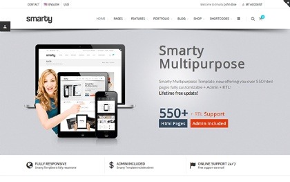Smarty Nulled WrapBootstrap Multipurpose Responsive Template - Website + Admin Free Download