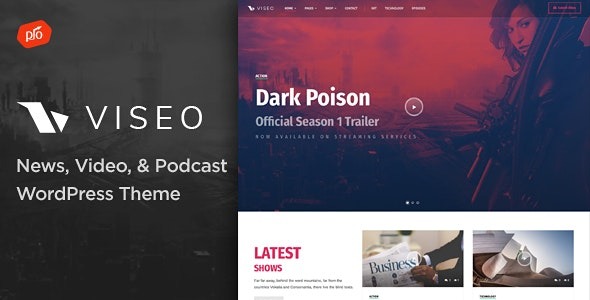 Viseo Theme News, Video, & Podcast Theme Nulled