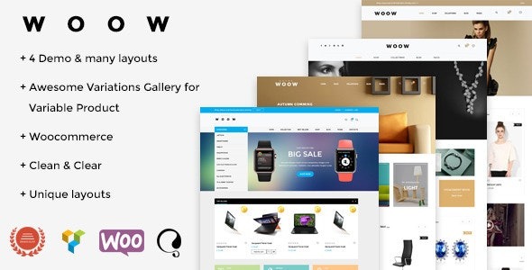 WOOW Nulled Responsive WooCommerce WordPress Theme Free Download