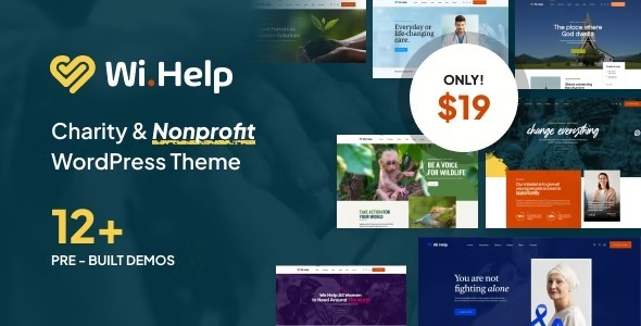 WiHelp Nulled Nonprofit Charity WordPress Theme Free Download