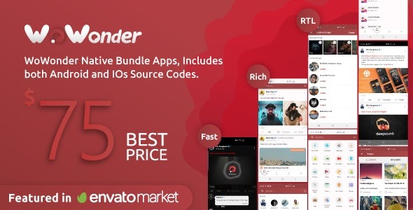 WoWonder Mobile Native Social Timeline Applications Free Download Nulled