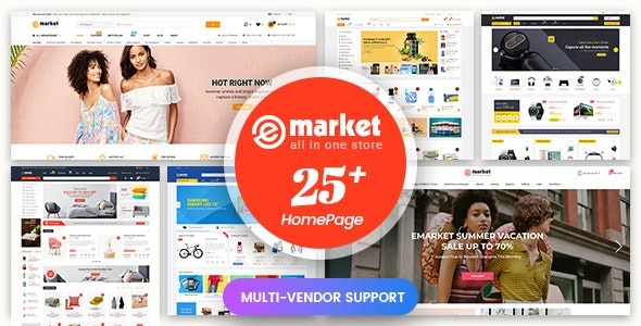 eMarket Multipurpose Theme of the OpenCart Nulled