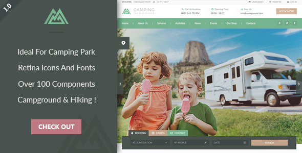 free download Camping Village - Campground Caravan Hiking Tent Accommodation nulled