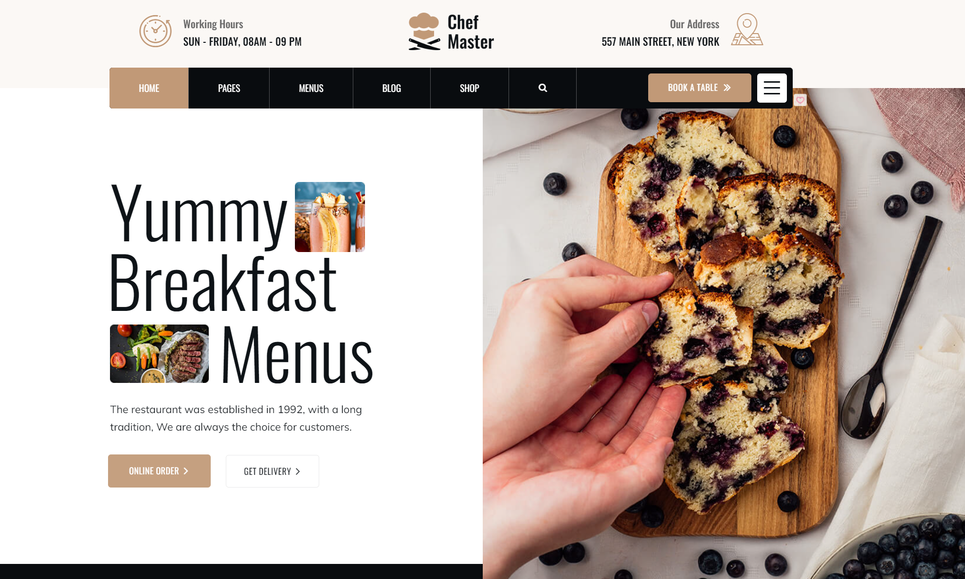 free download Chefmaster - Restaurant WordPress Theme nulled
